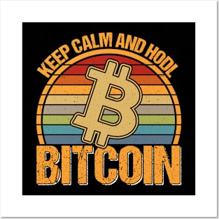 Keep calm and hodl bitcoin Posters and Art